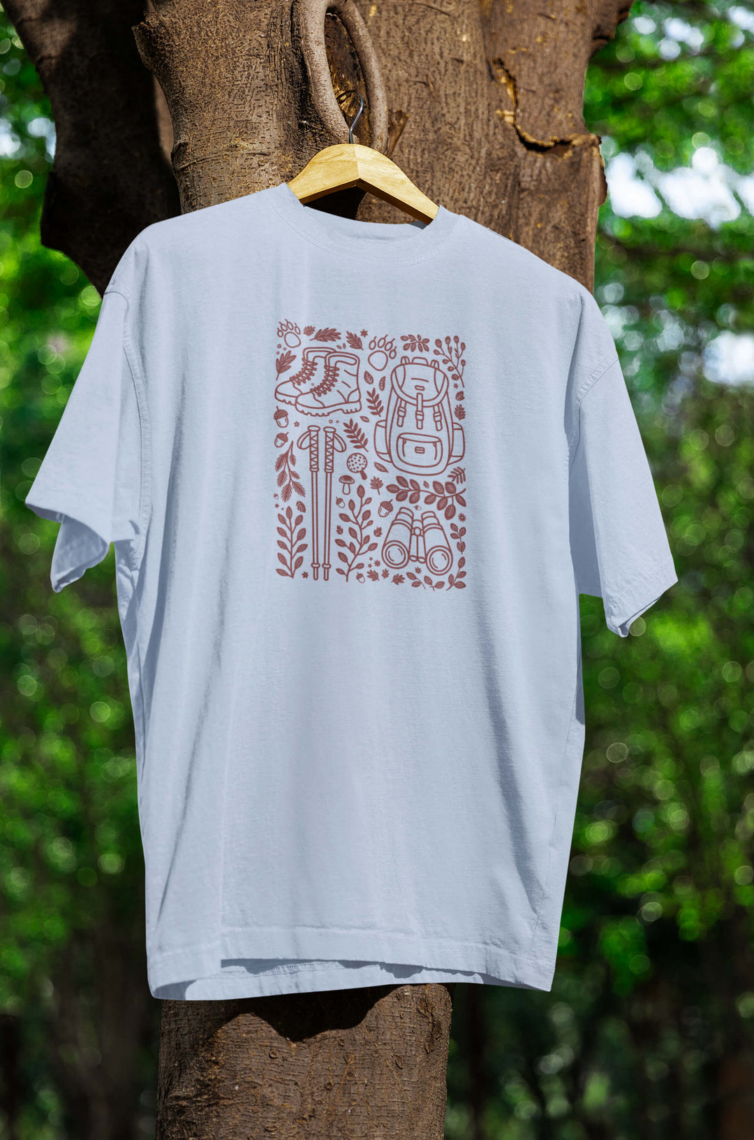 Hiking Folk Art T-Shirt